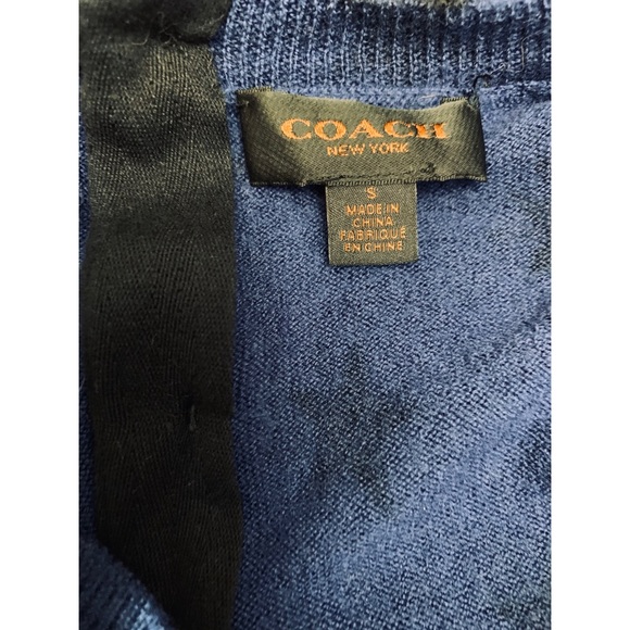 Coach Sweater Size S Button Back - Picture 7 of 8